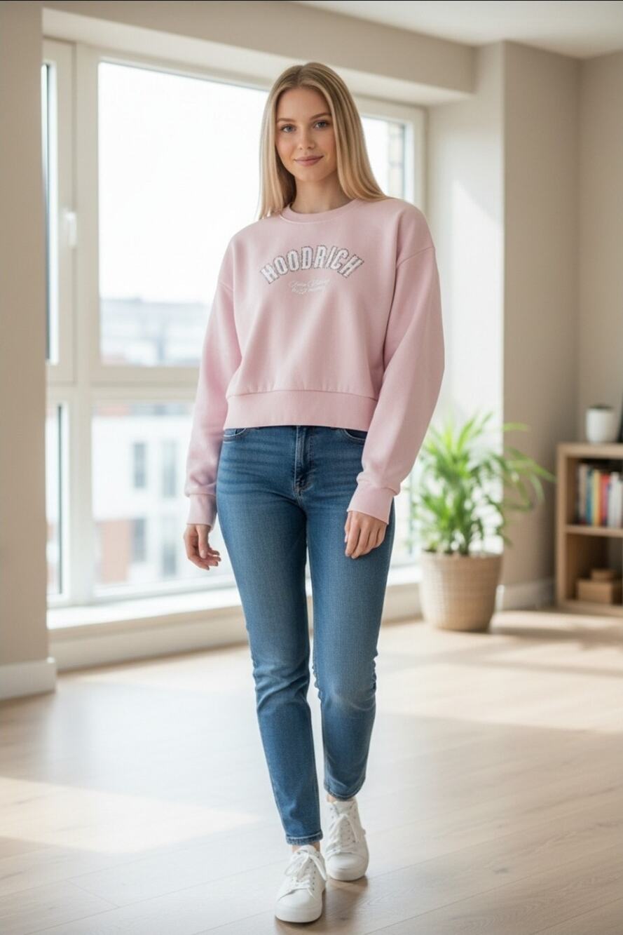 Sz Small Hoodrich cropped crewneck sweatshirt